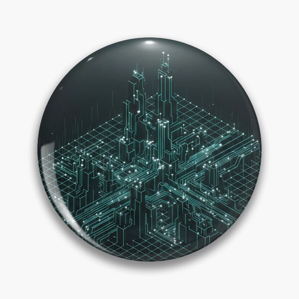 Item preview, Cyber Neural Grid - Deep Teal & Obsidian designed and sold by starwanderer7.