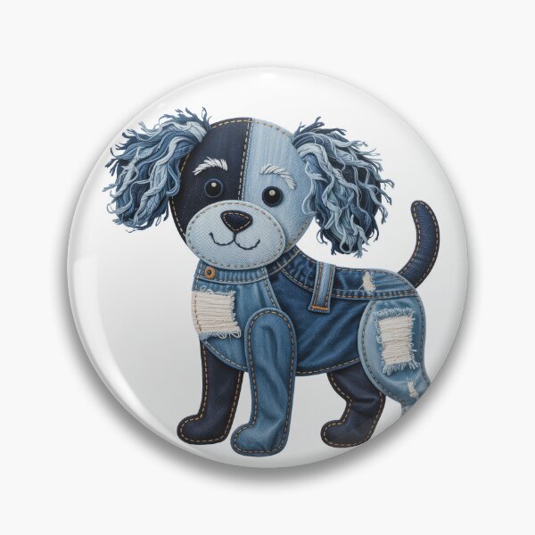 Item preview, Patchwork Denim Puppy designed and sold by jkrphoto.