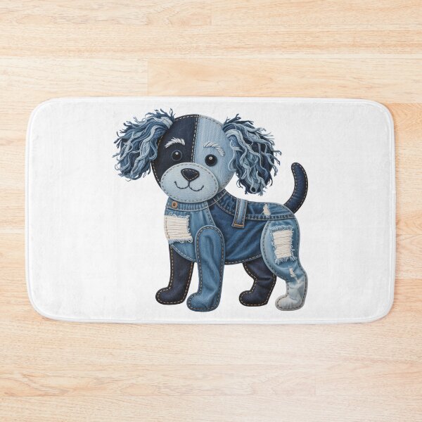 Item preview, Patchwork Denim Puppy designed and sold by jkrphoto.