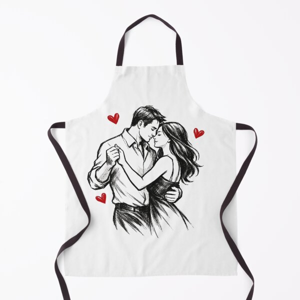 Item preview, Romantic Dance Silhouette with Love Hearts designed and sold by quietvisualsco.