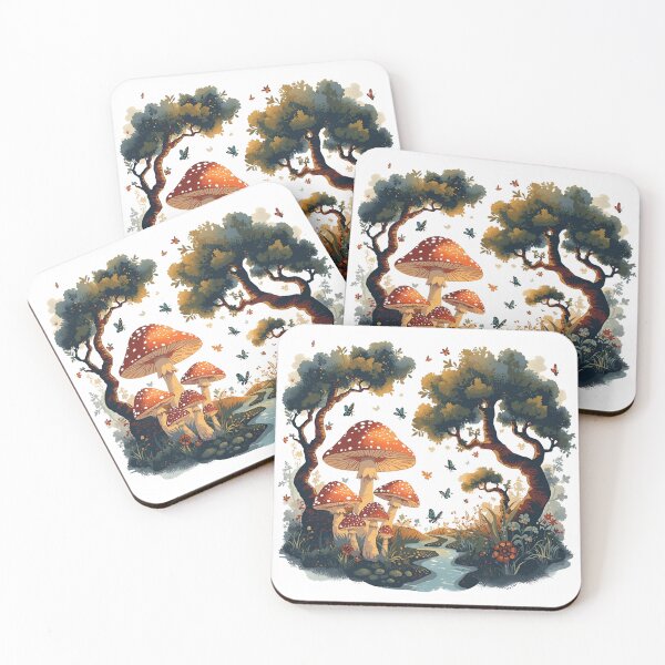 Item preview,  Fantasy Woodland Artwork – Luminescent Trees & Rainbow Streams designed and sold by catcurio.