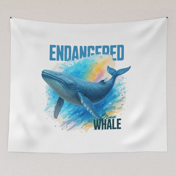 Item preview, Endangered Blue Whale Ocean Art designed and sold by Waratah and Wood.