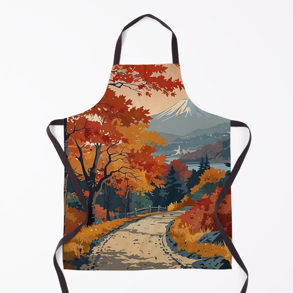 Item preview, Autumn Maple Valley Ukiyo-e Japanese Fall Landscape designed and sold by Glitchart66.