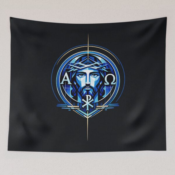 Item preview, Alpha & Omega Radiant Christ (Bauhaus Icon) designed and sold by Sanctum Icons.