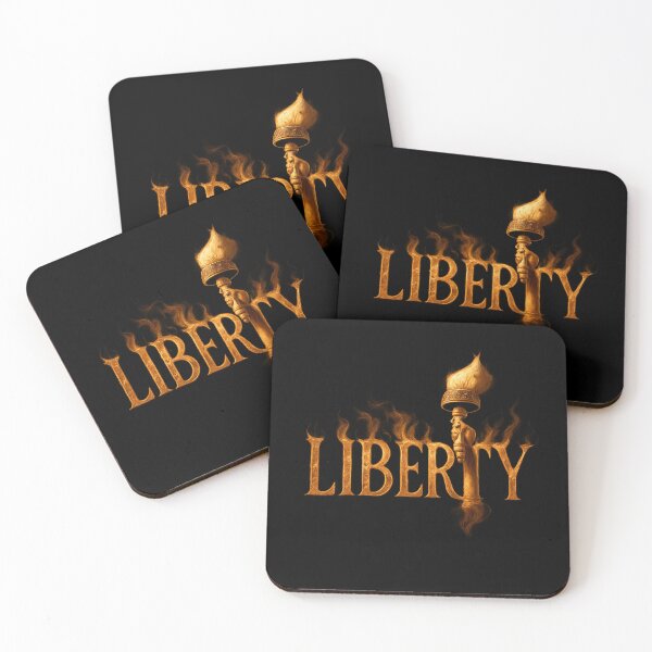 Item preview, Liberty Flame Typography - Patriotic Torch Illustration designed and sold by MKreative Studio.
