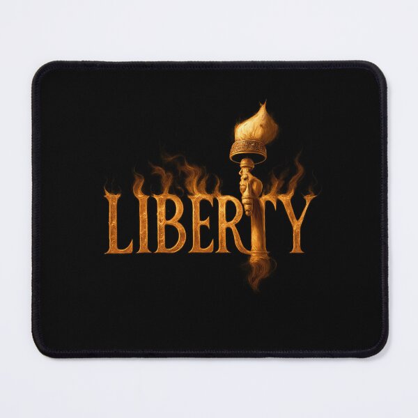 Item preview, Liberty Flame Typography - Patriotic Torch Illustration designed and sold by MKreative Studio.