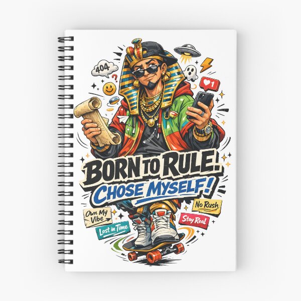 Item preview, Modern Pharaoh Streetwear Art - Born to Rule Chose Myself Ancient Egypt Gen Z Aesthetic Design designed and sold by Vivaan Studio.