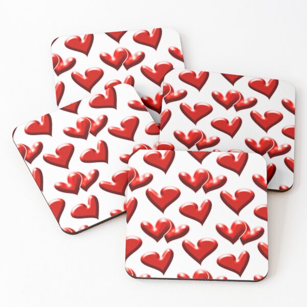 Item preview, Red hearts - White designed and sold by Yamy Morrell Art and Design.