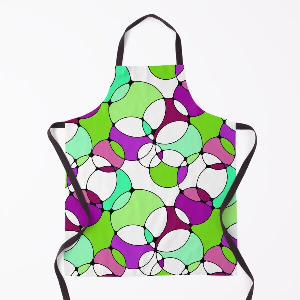 Item preview, Neurographic Joy Abstract Overlapping Shapes Neon Green Plum Purple designed and sold by thecolorbirdie.