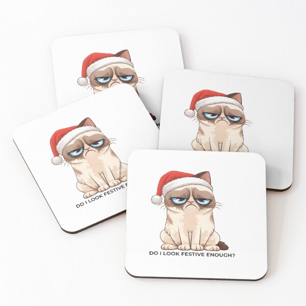 Item preview, Grumpy Cat Festive Hat Enough designed and sold by mumforlife.