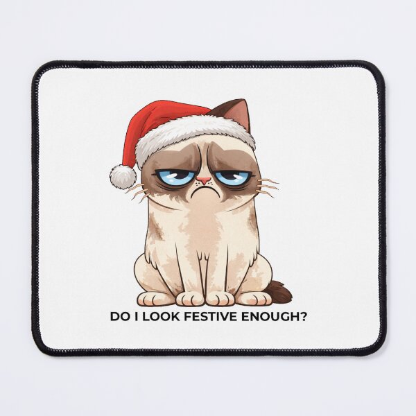 Item preview, Grumpy Cat Festive Hat Enough designed and sold by mumforlife.