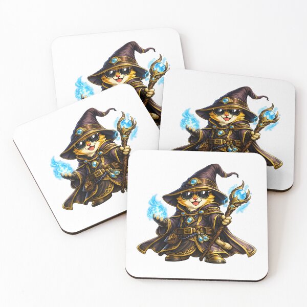 Item preview, Orange Wizard Cat – Sunglasses & Magic Wand designed and sold by Hosharu Gaming.