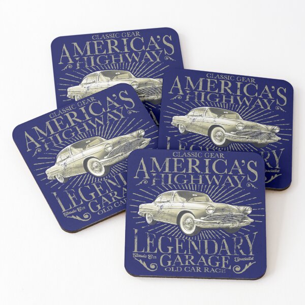 Item preview, Legendary Garage Sepia Vintage Car America Highway designed and sold by Conpo.