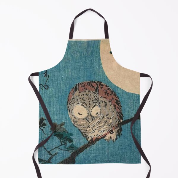 Item preview, Poster Small Horned Owl on Maple Branch under Full Moon, by Utagawa Hiroshige designed and sold by ColemanOlmos.