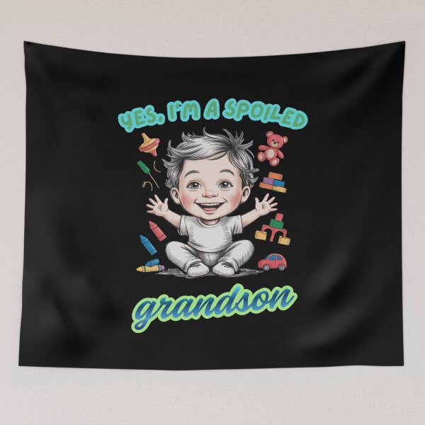 Item preview, yes, I'm a spoiled grandson Funny gifts for grandparents designed and sold by MyBeautyArt.