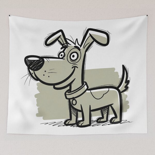 Item preview, Cute Smiling Cartoon Dog Illustration designed and sold by i1ovedogs.