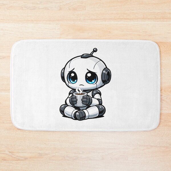 Item preview, Sad little robot with hot coffee designed and sold by Hosharu Gaming.