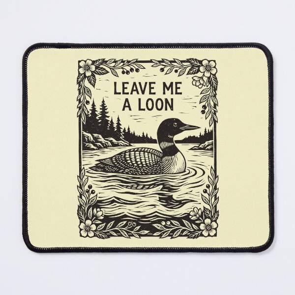 Item preview, Leave Me A Loon Funny Bird Pun Floral Nature designed and sold by Y-Vibes.