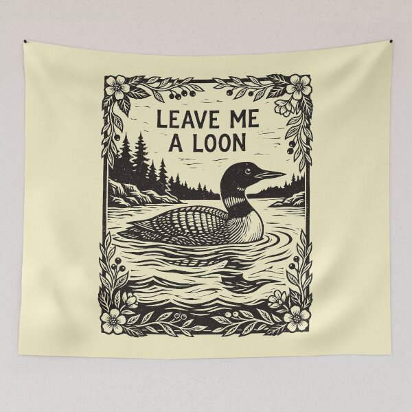 Item preview, Leave Me A Loon Funny Bird Pun Floral Nature designed and sold by Y-Vibes.