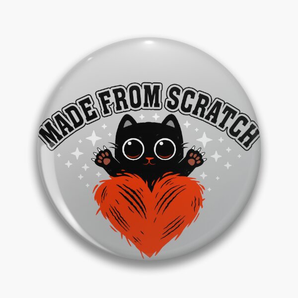 Item preview, Made From Scratch Valentine | Cute Black Cat Pun designed and sold by erion5k.