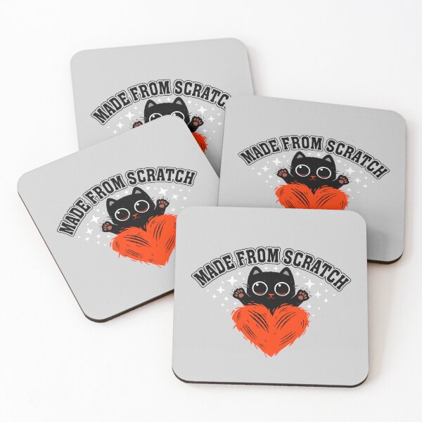 Item preview, Made From Scratch Valentine | Cute Black Cat Pun designed and sold by erion5k.