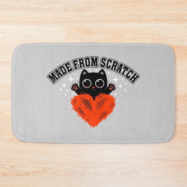 Item preview, Made From Scratch Valentine | Cute Black Cat Pun designed and sold by erion5k.