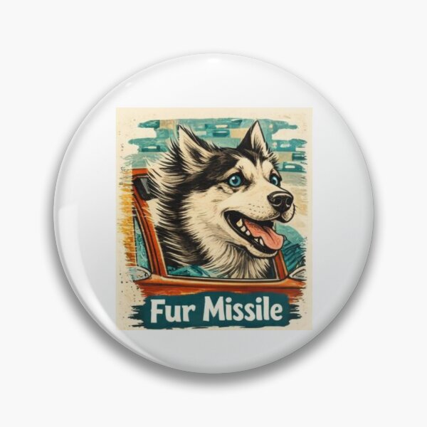 Item preview, Fur Missile | Funny Siberian Husky Driving Car Illustration designed and sold by AmaroWheels.