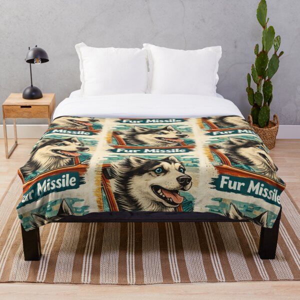 Artikelvorschau, Fur Missile | Funny Siberian Husky Driving Car Illustration entworfen und verkauft von AmaroWheels.