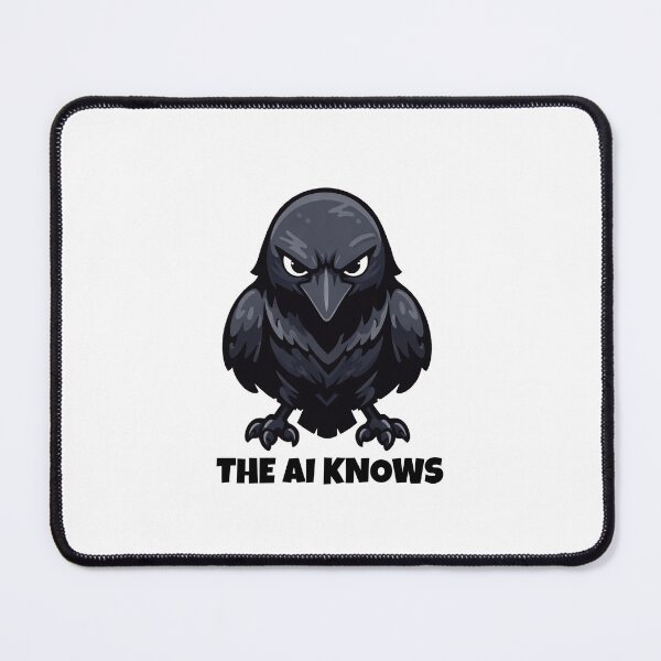 Item preview, The AI Knows Raven Sticker designed and sold by Speksy Digital.