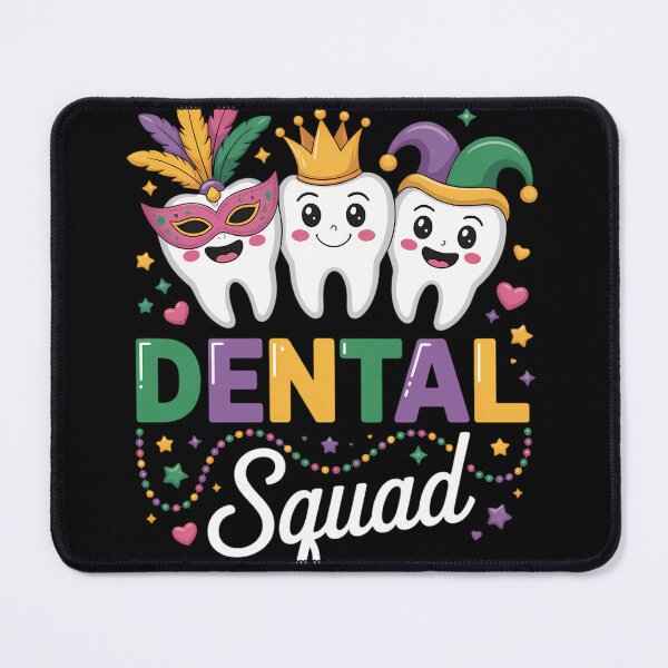 Item preview, Dental Squad Hygiene Dental Crew Mardi Gras Carnival designed and sold by RipleMalphite.