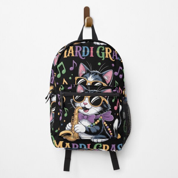 Item preview, Cute Jazz Cat in Sunglasses with Saxophone, Mardi Gras Fun designed and sold by RipleMalphite.