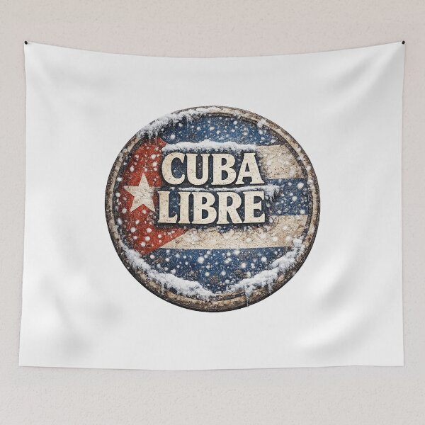 Item preview, Cuba Libre – Circular Vintage Winter Cuban Logo designed and sold by K2M.