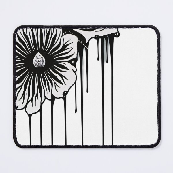 Item preview, Floral illustration with dripping ink tattoo style designed and sold by Conpo.