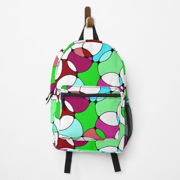 Item preview, Neurographic Joy Abstract Overlapping Shapes Plum Green Blue Maroon designed and sold by thecolorbirdie.