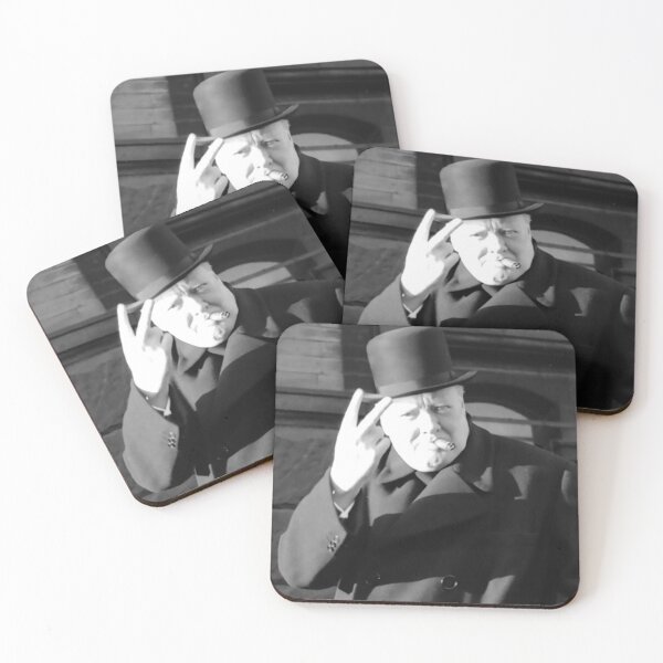 Item preview, Poster Winston Churchill Smoking V Day V Sign 1945 designed and sold by Geraldineromero.
