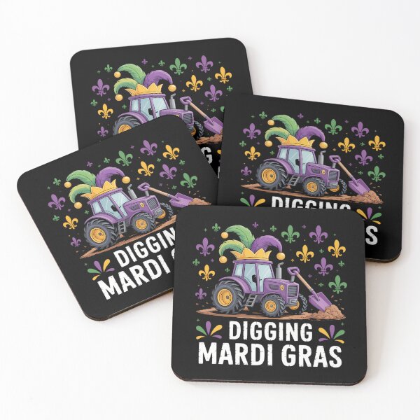 Item preview, Digging Mardi Gras Bulldozer Truck Cute designed and sold by RipleMalphite.