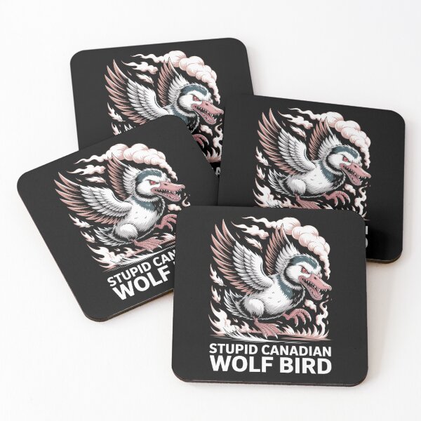 Item preview, Stupid Canadian Wolf Bird - Fierce Pastel Japanese Tattoo Flying Design designed and sold by DarylWelsh2024.