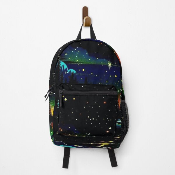 Item preview, Magical Starry Night Cabin by the Lake Retro Art designed and sold by T-I-D-E.