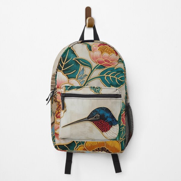 Item preview, Gentle Flight – Hummingbird and Floral Stained Glass Art designed and sold by FerryFineArt.