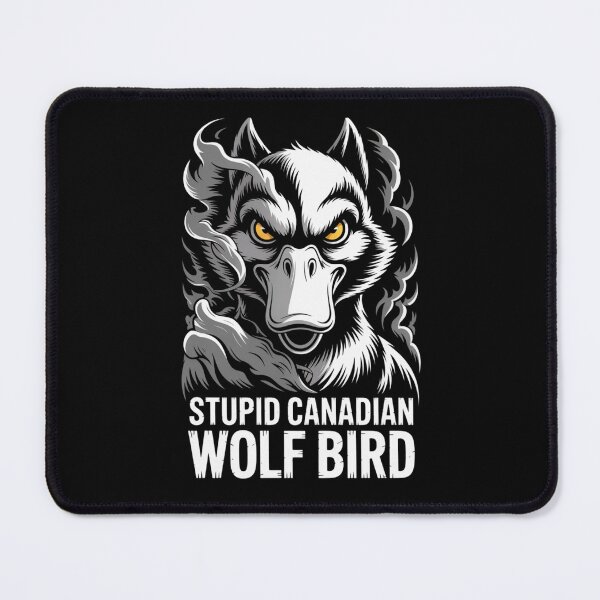 Item preview, Stupid Canadian Wolf Bird - Intense Smoky Confrontation Portrait Design designed and sold by DarylWelsh2024.
