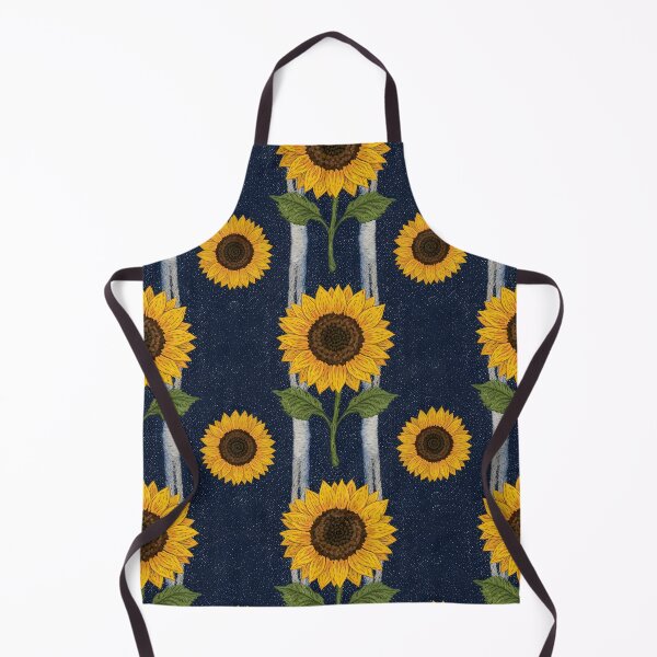 Item preview, Denim Sunflower Embroidered Stripe Design designed and sold by VibeShift Studio.