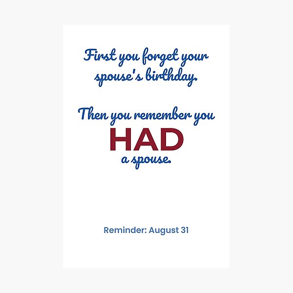 Item preview, Spouse Joke – August 31 designed and sold by ariksworld.