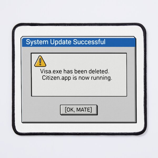 Item preview, New Australian Citizen System Update - Funny Visa Deleted Tech Pop-up designed and sold by KrystalWilson.