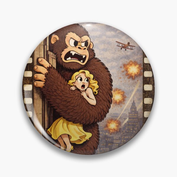 Item preview, King kong in a 1930s cartoon style designed and sold by bluefrog.
