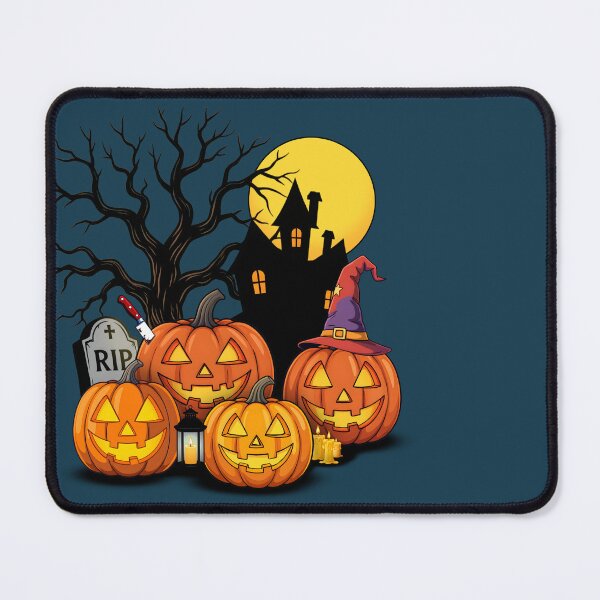 Item preview, Spooky Halloween Pumpkin Jack O'Lantern Haunted House Night designed and sold by Conpo.