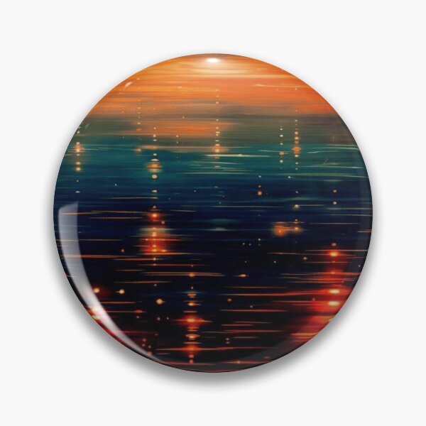 Item preview, Golden Starry Night Reflection Lake Sunset Art designed and sold by T-I-D-E.