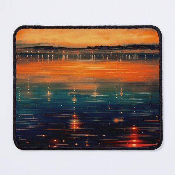 Item preview, Golden Starry Night Reflection Lake Sunset Art designed and sold by T-I-D-E.