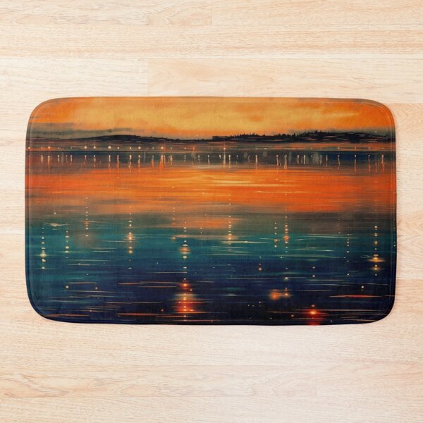 Item preview, Golden Starry Night Reflection Lake Sunset Art designed and sold by T-I-D-E.