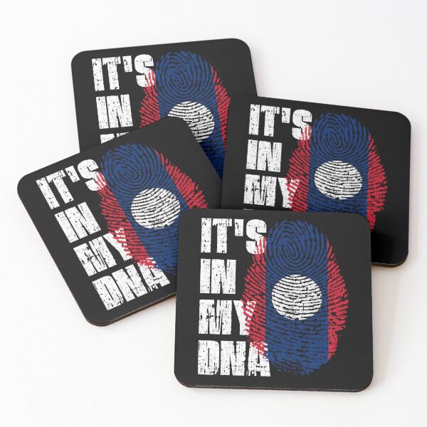 Item preview, IT'S IN MY DNA Laos Flag Roots designed and sold by CosmoKitsch.