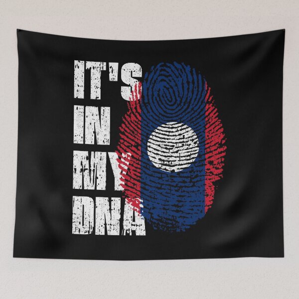 Item preview, IT'S IN MY DNA Laos Flag Roots designed and sold by CosmoKitsch.